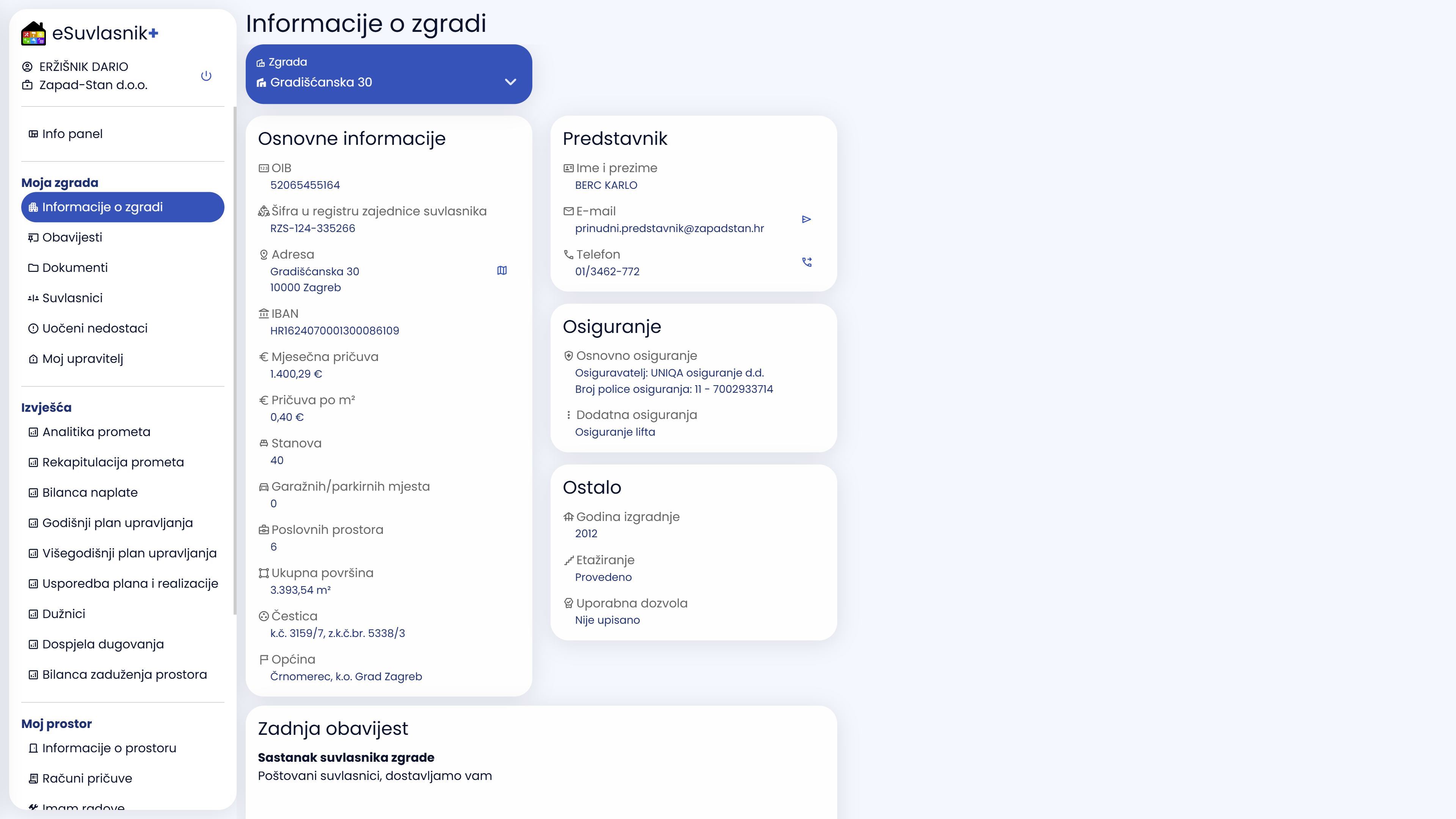eSuvlasnik Dashboard