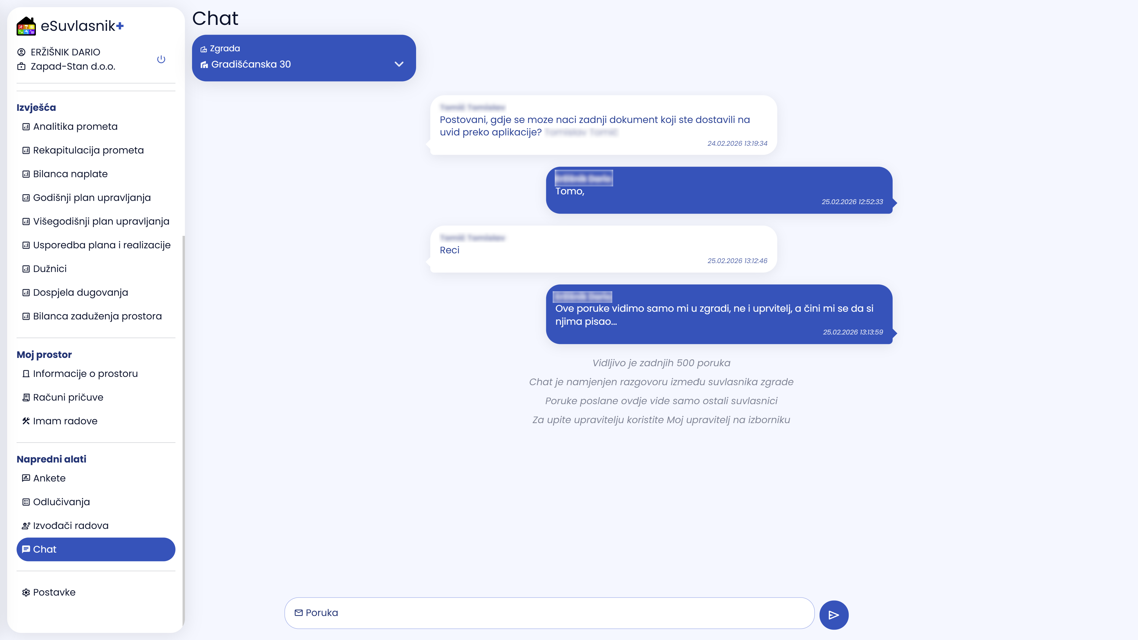 Chat unutar zgrade
