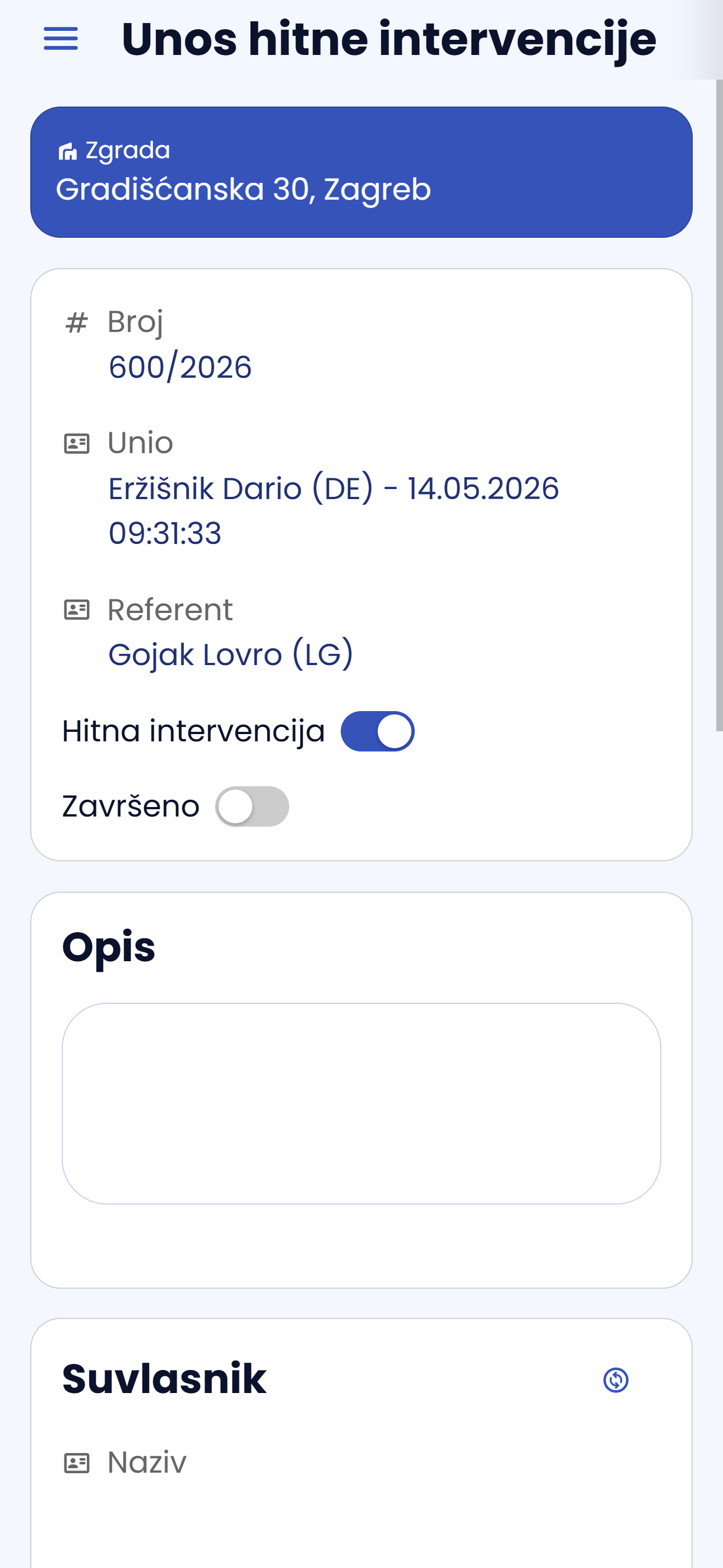 Hitna intervencija