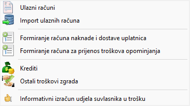 Program za upravljanje zgradama - troškovi upravljanja