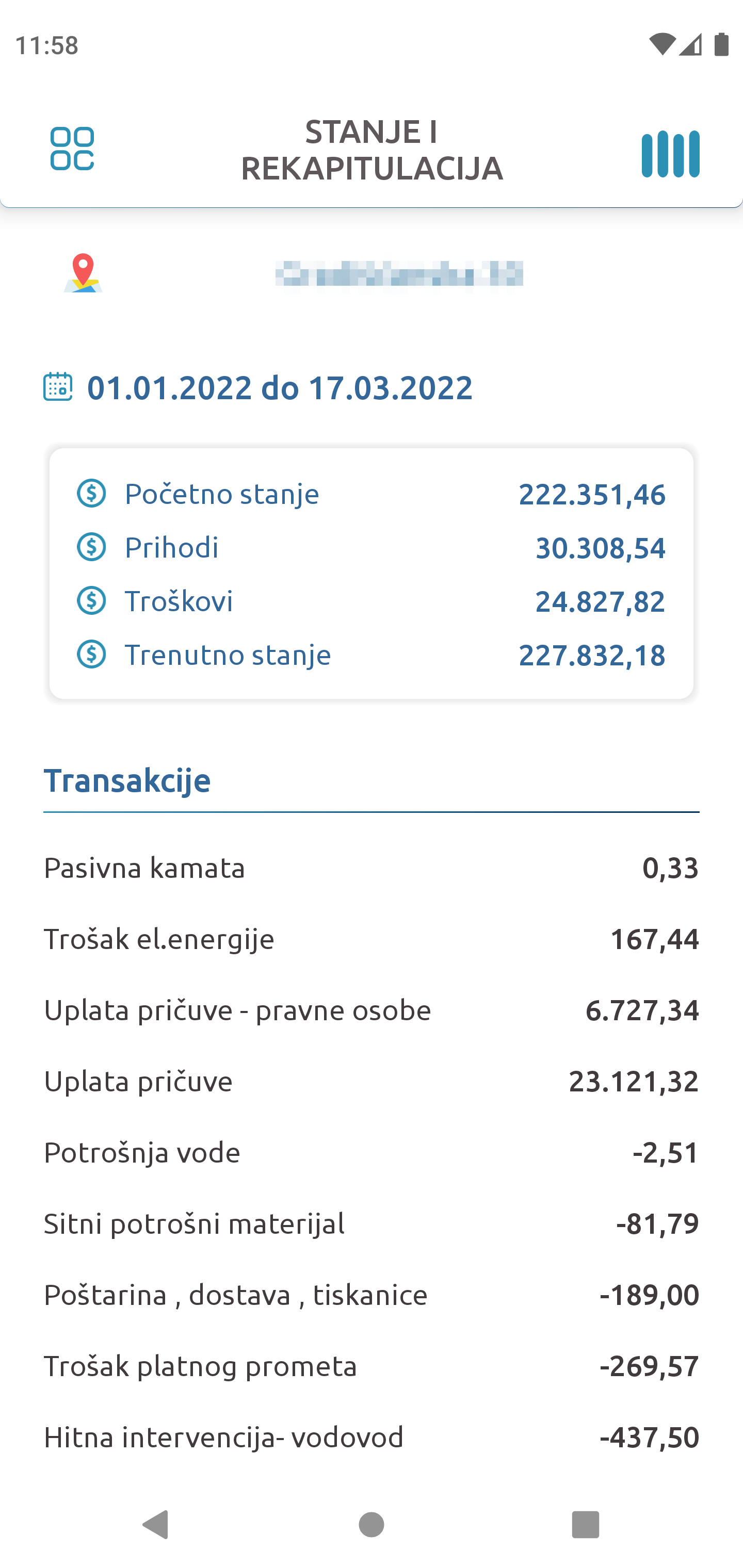 mUpravitelj - uvid u financije zgrade na terenu