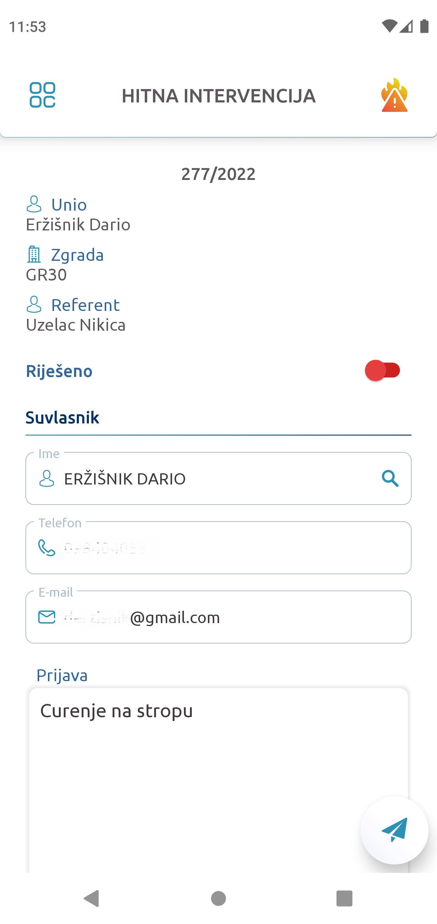 mUpravitelj - najbrža prijava hitnih intervencije